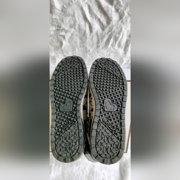 Coach Signature Patterned Black and Grey Tailor Hiking Boots Size 7.5 - Picture 9 of 12